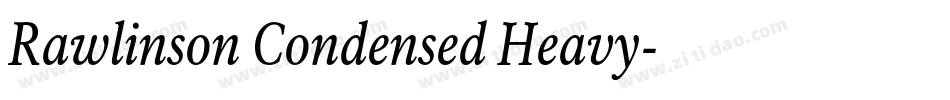 Rawlinson Condensed Heavy字体转换
